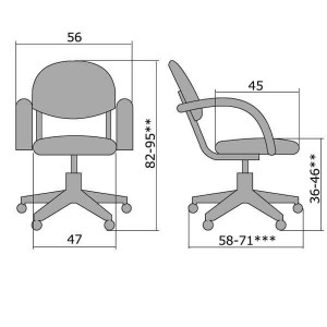 Кресло MP-70 Pl ткань-сетка